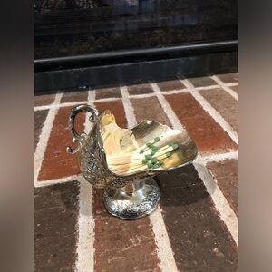 adorable silver plated small match holder